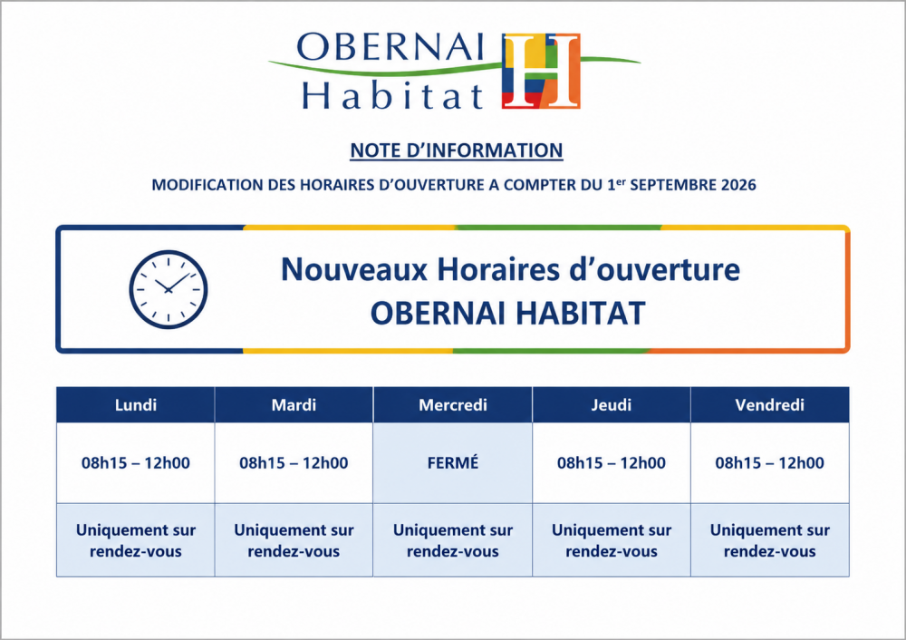 Horaires accueil